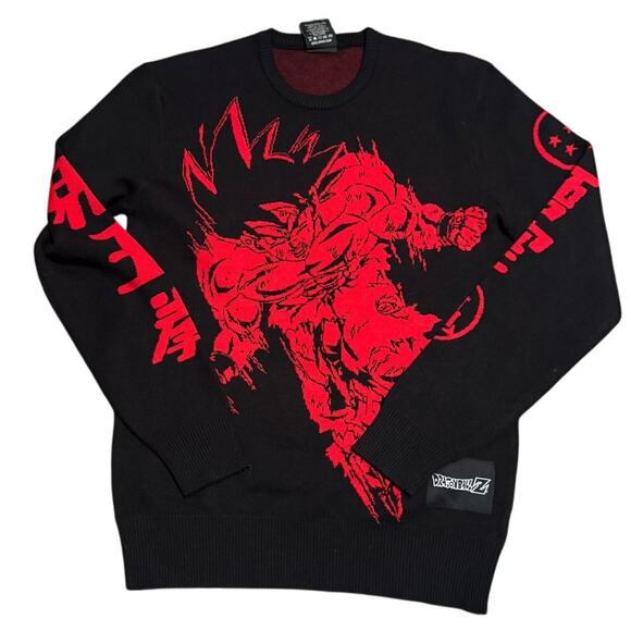 BoxLunch Other - New With Tags Dragon Ball Z × BoxLunch Goku Red Graphic Knit Sweater XS